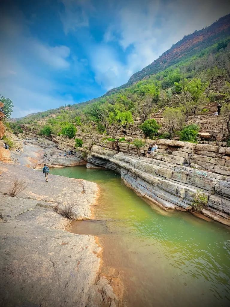 Natural rock pools at Paradise Valley near Agadir, Morocco